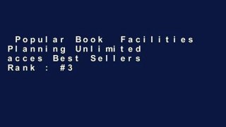Popular Book  Facilities Planning Unlimited acces Best Sellers Rank : #3