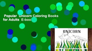 Popular  Unicorn Coloring Books for Adults  E-book