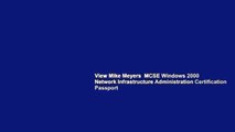 View Mike Meyers  MCSE Windows 2000 Network Infrastructure Administration Certification Passport