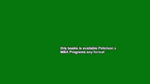 this books is available Peterson s MBA Programs any format