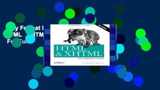 Any Format For Kindle  HTML   XHTML: The Definitive Guide  For Full