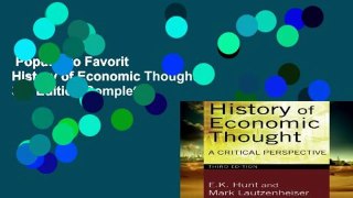 Popular to Favorit  History of Economic Thought, 3rd Edition Complete