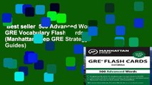 Best seller  500 Advanced Words: GRE Vocabulary Flash Cards (Manhattan Prep GRE Strategy Guides)