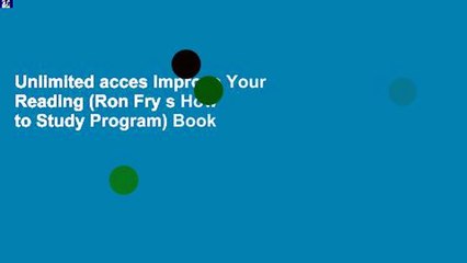 Unlimited acces Improve Your Reading (Ron Fry s How to Study Program) Book