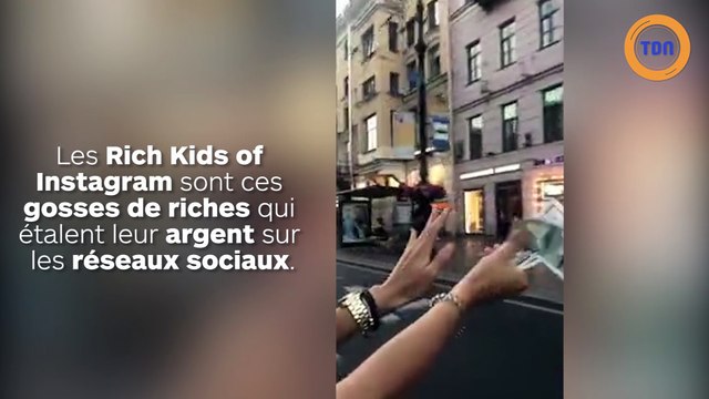 Des enfants de milliardaires russes jettent de l'argent par la fenêtre en narguant les gens !