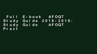 Full E-book  AFOQT Study Guide 2018-2019: Study Guide   AFOQT Practice Test Questions for the