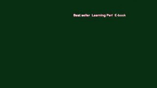 Best seller  Learning Perl  E-book