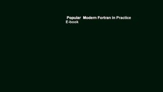 Popular  Modern Fortran in Practice  E-book