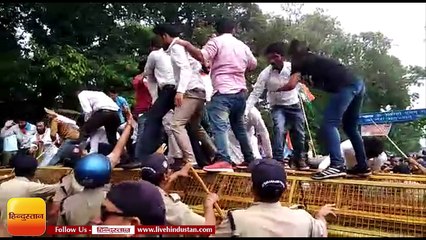 एनएसयूआई कार्यकर्ताओं ने सीएम आवास कूच किया II NSUI activists hold protest rally upto CM residenc