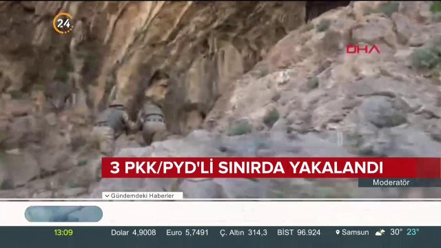 3 PKK/PYD'li sınırda yakalandı