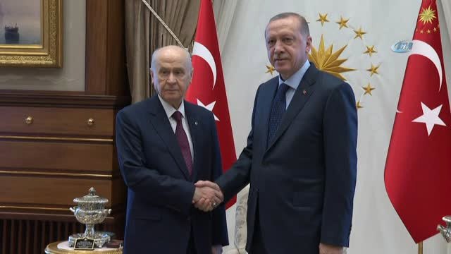 Cumhurbaşkanı Erdoğan, MHP Genel Başkanı Bahçeli'yi Kabul Etti