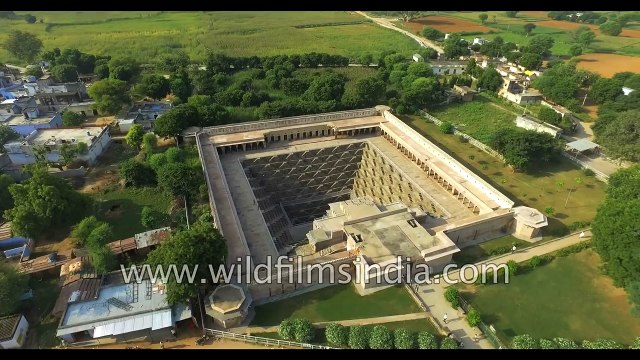 Architectural masterpiece from 800 AD- aerial journey over Chand Baori