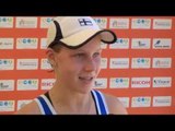 Erika Parviainen (FIN) after 10K Race Walking, Junior Women