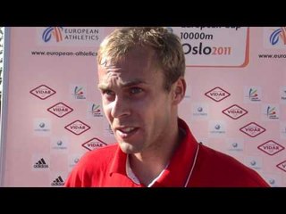 Andre Pollmacher (GER) after EC 10.000m (A-Race) Oslo
