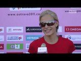 Darya Klishina (RUS), Long Jump Women - flash interview (ECH U23 Ostrava 2011)