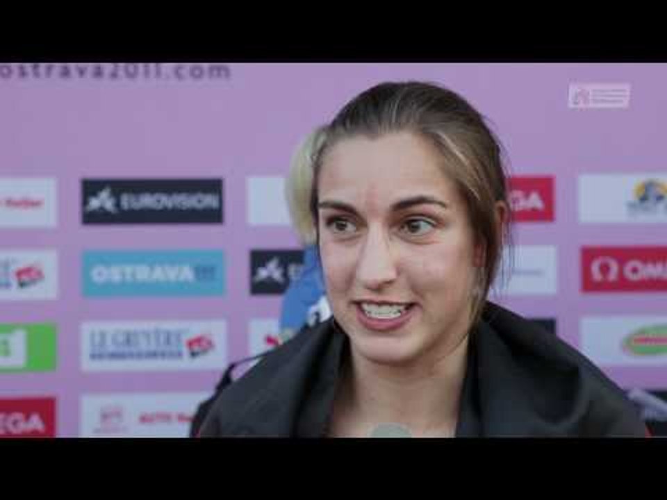 Sarah Mayer (GER), Javelin Women - flash interview (ECH U23 Ostrava 2011)