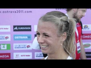 Grit Sadeiko (EST), Heptathlon - flash interview (ECH U23 Ostrava 2011)