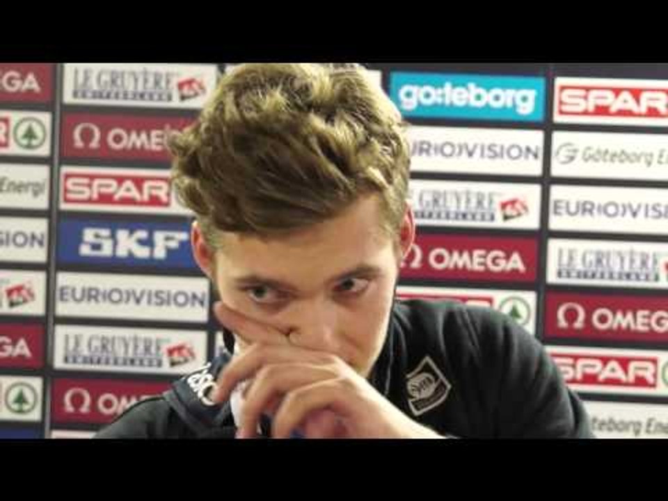Kevin Mayer after the first day of the heptathlon