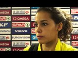 Angelica Bengtsson after the qualification of the pole vault