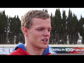 ZIGISMUNDS SIRMAIS (LAT) AFTER WINNING SENIORS JAVELIN THROW