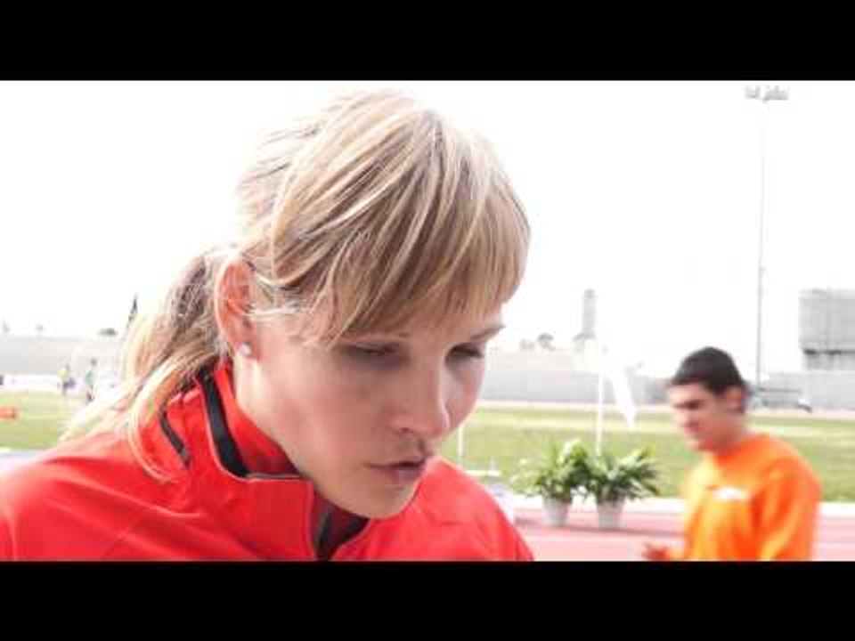 NADINE MÜLLER (GER) AFTER WINNING DISCUS TITLE