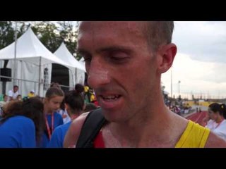Sergio Sanchez (ESP) after winning the EC 10.000m, Pravets