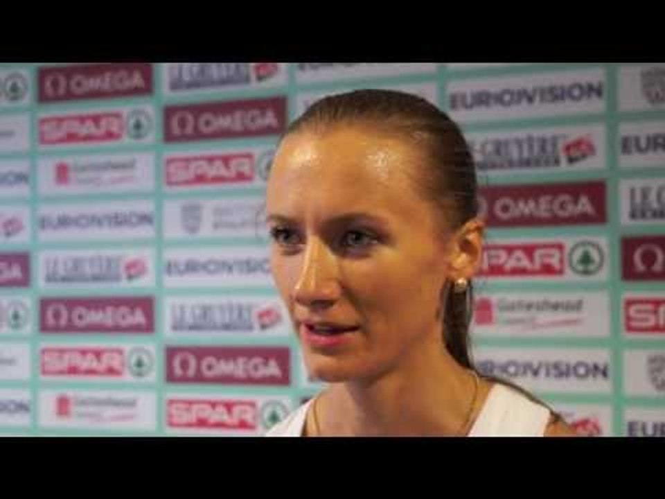 Renata Plis (POL) after third place in the 1500m at Gateshead 2013 ETCH