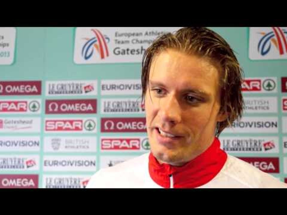 Andreas Thorkildsen (NOR) after his fourth place in the javelin throw at Gateshead 2013 ETCH