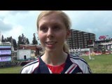 Annabel Mason (GBR) after the Junior Women's race at the European Mountain Running Championships