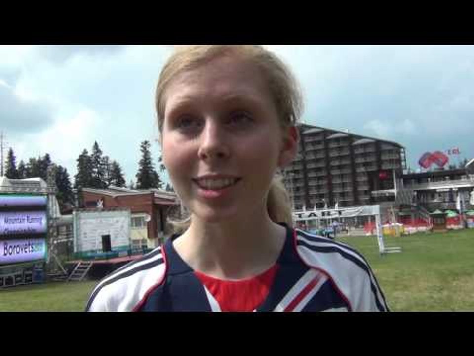 Annabel Mason (GBR) after the Junior Women's race at the European Mountain Running Championships