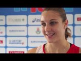Noemi Zbären (SUI) after winning the gold in the 100m Hurdles, Rieti 2013