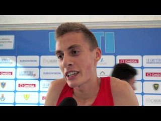 Dino Bosnjak (CRO) after winning the bronze in the 10,000m, Rieti 2013