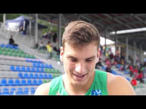 Jan Kubes (CZE) after winning the Javelin Throw, Brno