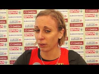 Corinna Harrer (GER) after the U23 women's race, Belgrade 2013