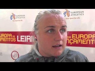 Joanna Fiodorow (POL) after winning Hammer Throw, Leiria 2014