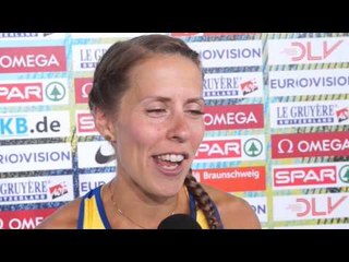 Charlotta Fougberg (SWE) after winning the 3000m Steeplechase