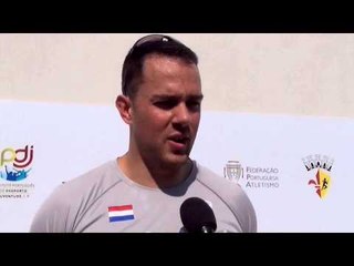 Erik Cadee (NED) after 2nd place Discus Men, Leiria 2014