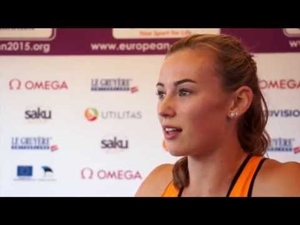 Nadine Visser (NED) after winning Bronze in the 100mH