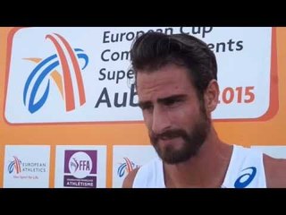 Romain Barras (FRA) after Day 1, EC Aubagne 2015