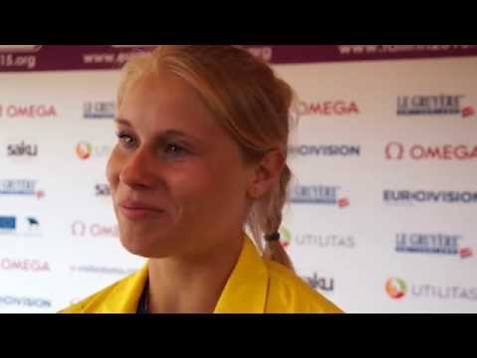 Michaela Meijer (SWE) after winning Silver in t...
