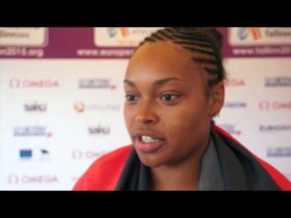 Shanice Craft (GER) after winning Gold in the Discus Throw