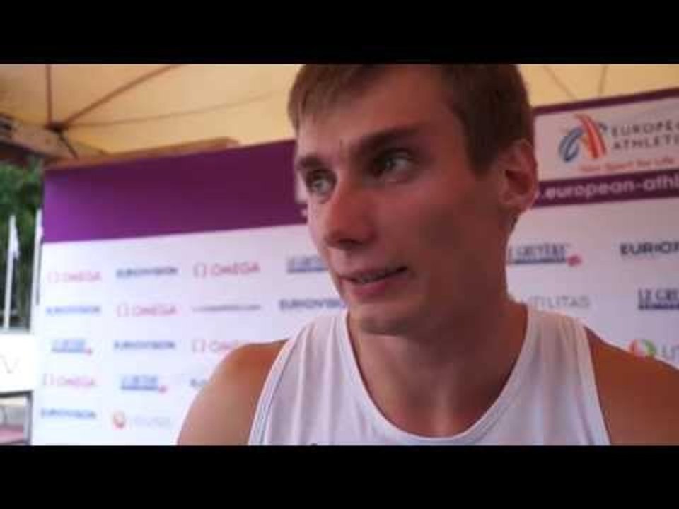 Karol Zalewski (POL) after winning Gold in the 200m