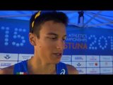Pietro Riva (ITA) after winning Gold in the 10,000m