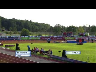 Great Britain & NI win Women's 4x400m Relay in 3:34.36