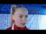 Anna Emilie Moller (DEN) after winning Silver in the 5000m