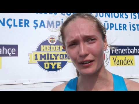 Anne Sofie Kirkegaard (DEN) after 400mh ECCC junior Istanbul