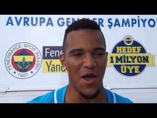 Sales Junior Inglin (SUI) after winning the 110mh