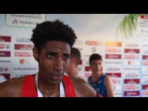 Amanal Petros (GER) after winning Bronze at the U23 race men