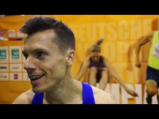 Bram Som (NED) after pacemaking the 800m(heat 1) in Düsseldorf
