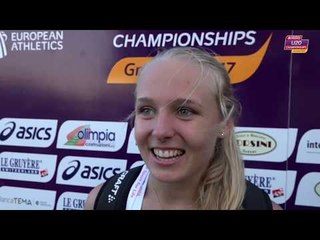 Lisa Gunnarsson (SWE) after winning Gold in the Pole Vault